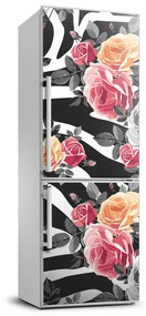 Matrica hűtőre Rózsák zebra FridgeStick-70x190-f-172624973