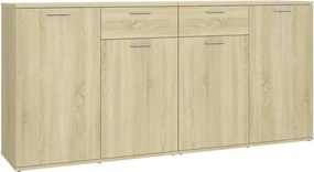 vidaXL sonoma tölgy színű szerelt fa tálalószekrény 160 x 36 x 75 cm