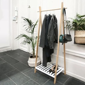 Compactor Bamboo Stender ruhaállvány, természetes fa