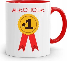 Alkoholista Részegeknek Piros Ajándék Bögre fényképes nyomtatással