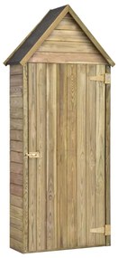 vidaXL kerti impregnált fenyőfa szerszámtároló ajtóval 77x28x178 cm