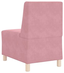 rózsaszín bársony kanapéfotel 55 cm