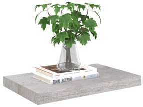 betonszürke MDF lebegő fali polc 50 x 23 x 3,8 cm