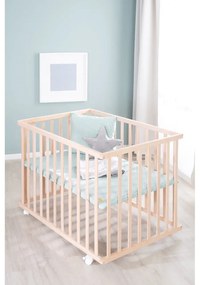 Natúr színű gurulós járóka állítható magassággal 75x100 cm Style – Roba