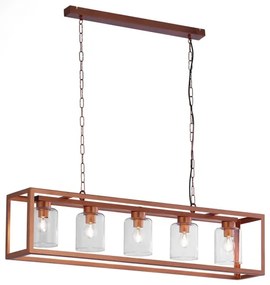 Jupiter 1804 - MC5 - Csillár láncon MACARI 5xE27/60W/230V réz