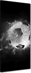 Vászonkép 55x115 Futball labda Tűz