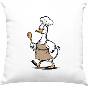 Lúd Szakács párna Vicces fehér