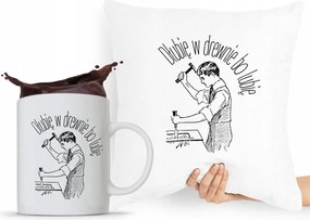 Asztalos Párna Bögre Szett Ajándék fényképes nyomtatással