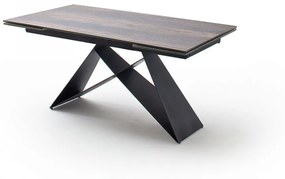 KOBE Sötét fa mintázatú Bővíthető Kerámia Étkezőasztal 160-240cm