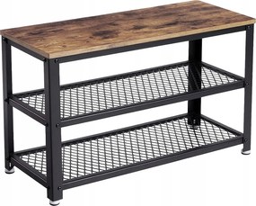 Cipősszekrény Ülőfelülettel 73X30X45CM Rusztikus Barna