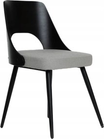 Helic kárpitozott fa loft szék fekete 48,5x54,5x76,5 Homla