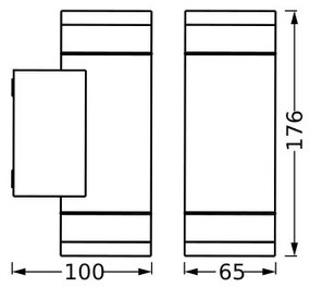 Ledvance - Kültéri fali lámpa IVE 2xGU10/35W/230V IP65