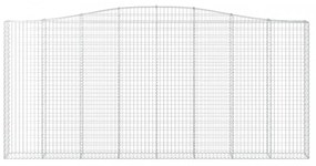 4 db íves horganyzott vas gabion kosár 400x30x180/200 cm