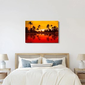 Kép - naplemente az üdülőhely felett (90x60 cm)