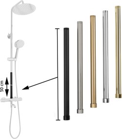 Hosszabbító kád-zuhany szetthez BLACK 50cm