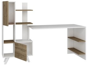 Íróasztal Alis - White, Walnut