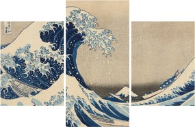 Kép - Katsushika Hokusai, Under the Wave off Kanagawa, reprodukciók (90x60 cm)