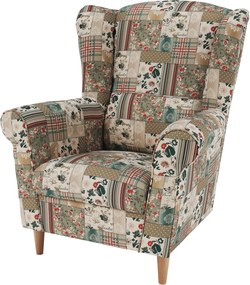 Füles fotel, szövet patchwork viorica 1, CHARLOT