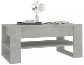 betonszürke szerelt fa dohányzóasztal 102 x 55 x 45 cm