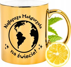 Prémium Arany Csillogó Bögre Margitnak Ajándék Nyomtatott Fotóval