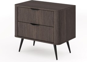 Edrin éjjeliszekrény 63 cm fiókokkal - dunin tölgy / fekete