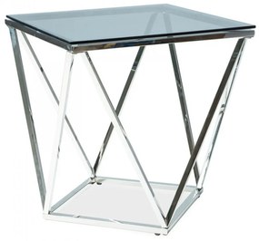 Silver B 50x50cm-es dohányzóasztal Füstös-Ezüst