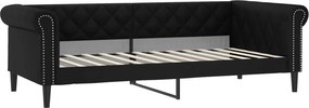 vidaXL fekete műbőr kanapéágy 90 x 200 cm