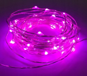 Kültéri led lámpa Könnycsepp 12V 5m 50LED rózsaszín