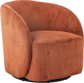 Narancssárga kordbársony füles fotel Pradi – Bloomingville