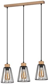 Spot-Light 1311374 - Csillár zsinóron ORAZIO 3xE27/60W/230V tölgy