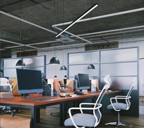 LED mennyezeti (felületre szerelhető/függesztett) lámpa KOLINE LED/40W/230V 3000/4000/6500K 120cm fekete