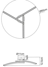 Globo 67169-18IP - LED Fürdőszobai felületre szerelhető csillár JULES 3xLED/6W/230V IP44