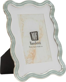 Világoskék-ezüstszínű fém-üveg álló képkeret 17,5x22,5 cm Elizabeth – Mauro Ferretti