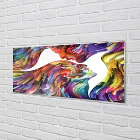 Üvegképek Színes kép arcok 100x50 cm