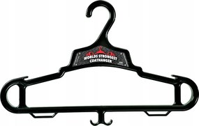 Fekete akasztó kabátokhoz, kabátokhoz, mellényekhez, felszerelésekhez 60kg-ot tart