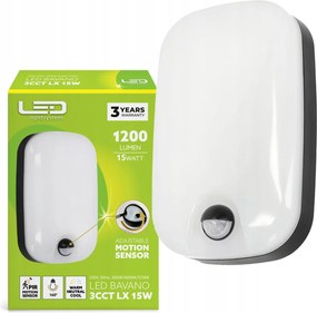 Homlokzati plafon 15W 3CCT Lámpa Mozgásérzékelő IP54 Lls