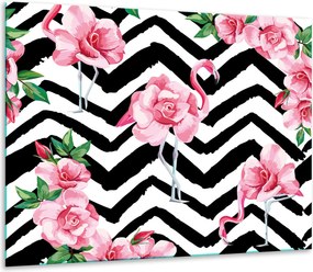 7in1 Üveg Tűzhelyvédő Főzőlap 60x52 Flamingók