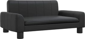 vidaXL fekete műbőr kutyaágy 70 x 45 x 30 cm