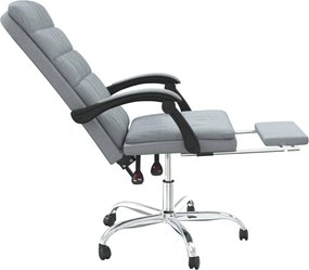 vidaXL világosszürke szövet dönthető irodaszék