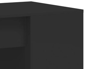 fekete szerelt fa íróasztal 102x50x75 cm