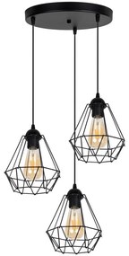 Csillár zsinóron DIAMENT 3xE27/60W/230V