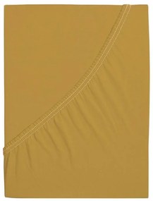 Jersey lepedő ALVORA 180x200 cm mustár színű