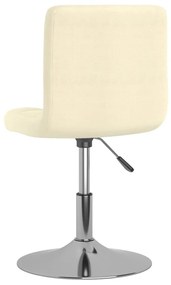 vidaXL 2 db krémszínű szövet forgó étkezőszék