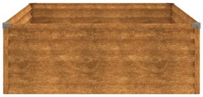 corten acél kerti magaságyás 100x100x36 cm