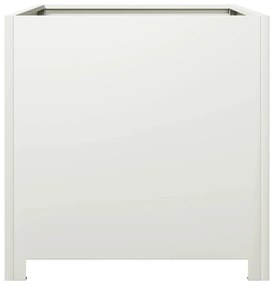 fehér acél kerti virágtartó 50 x 50 x 50 cm