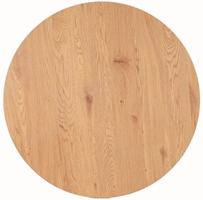 AKCIÓ Tölgy étkezőasztal fekete lábakkal TETIS 100x100 II. osztály