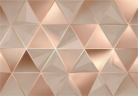 Fotótapéta Absztrakt 3D Rózsaszín Arany Falra Hálószoba Nappali 350x250