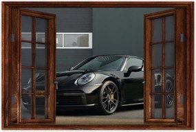 Poszterek 120x80 Fekete Porsche Autó