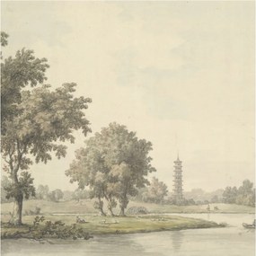 Divatos Flizelin Tapéta Ragasztóval Fali 3D Csendes park 250x250 Ragasztó