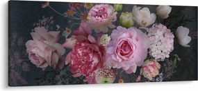 Kép - kerti virágok (120x50 cm)